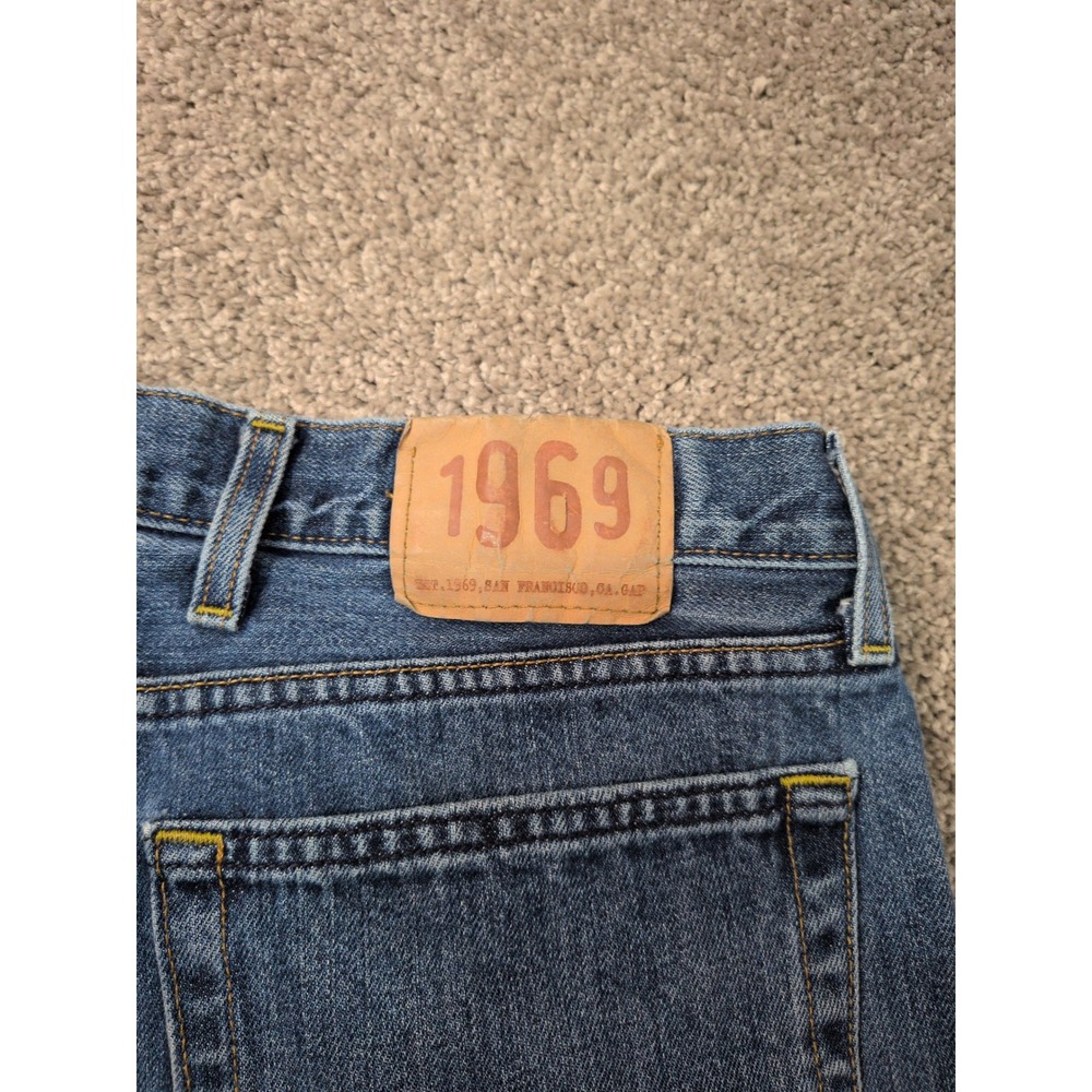Gap 1969‎ Easy Fit Mens Medium Wash Straight Leg Blue Denim Jeans 36x34 Cotton - Picture 9 of 9